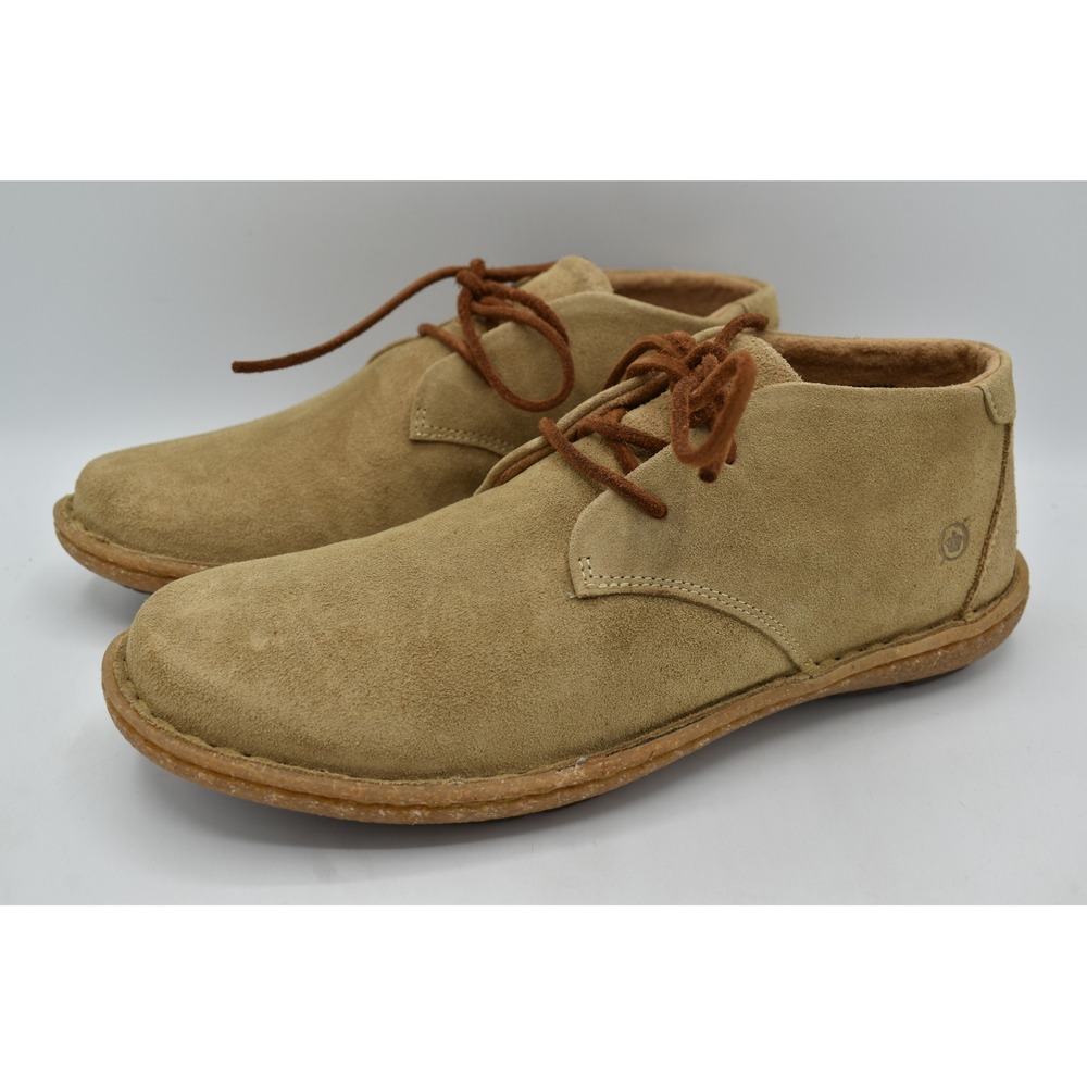 Born Womens 7 Nuala II Natural Dijon Suede Leather Lace Up Comfort Casual Shoes